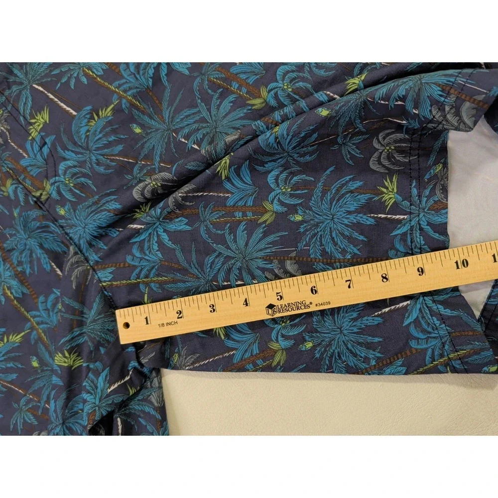 American Eagle Board Shorts Mens M Blue Palm‎ Trees Swim Beach Pool Vacation